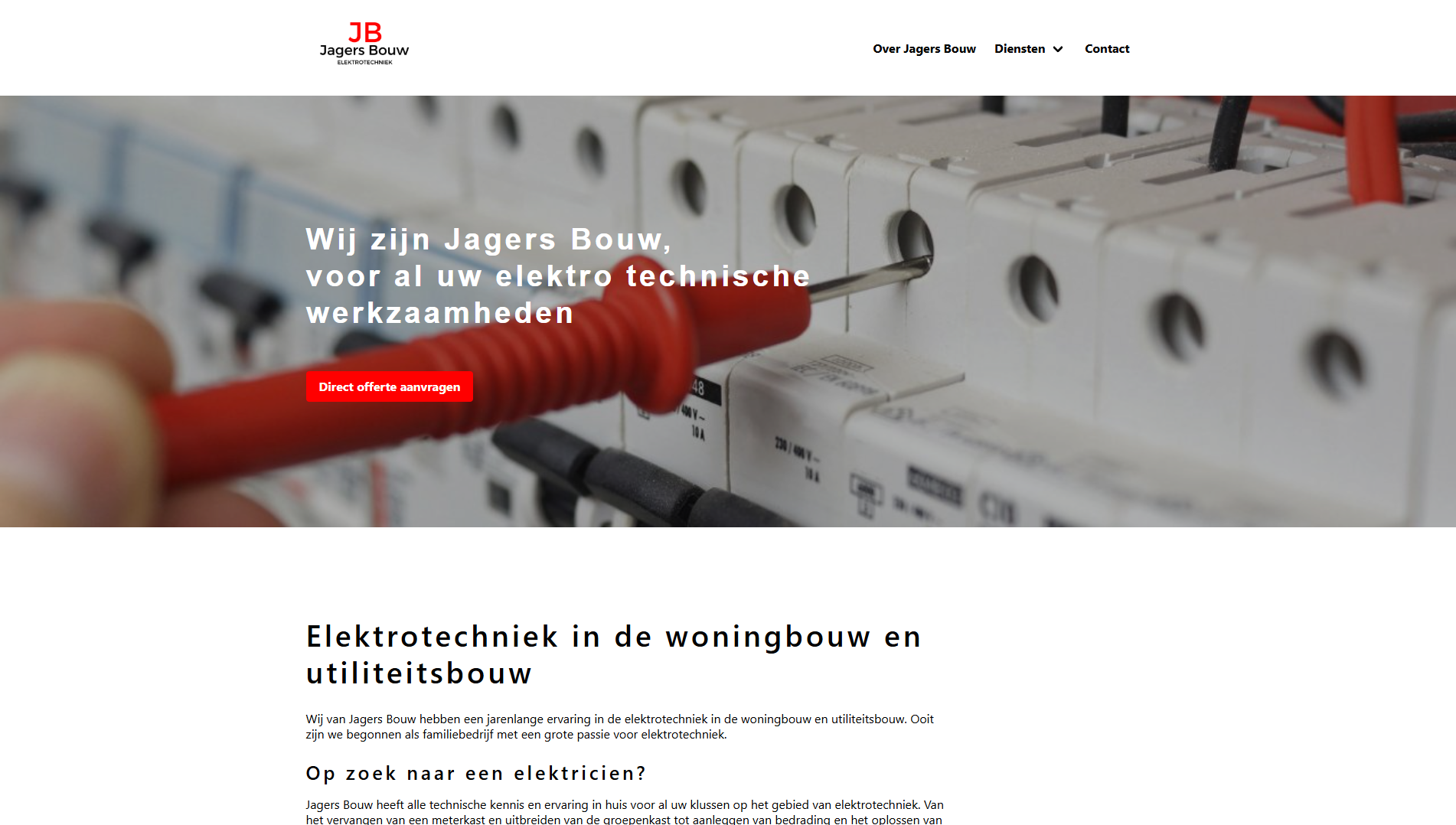 Website van Jagers Bouw